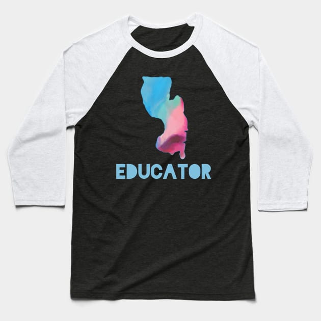 New Jersey Educator Baseball T-Shirt by designed2teach